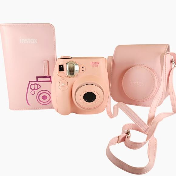 Fujifilm Instax Mini 7S Pink Instant Film Camera With Case Album Bundle - Picture 1 of 16